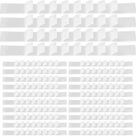 100 rutschfeste Silikon-Klebestreifen für Kleiderbügel – 7,00 x 0,70 x 0,40 cm – Weiß (1/4)