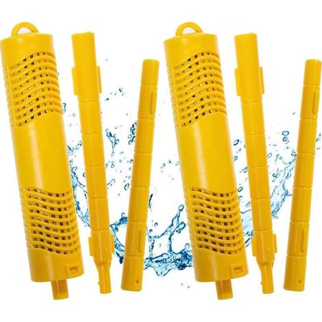 2er-Pack Mineralfilterstäbe für Whirlpools, Pools und Spas. Lebensdauer: 4–6 Monate. Die Filterkartusche mit langer Lebensdauer reduziert den Bedarf an Chlor und Brom. Universell passend. Adsorption. (1/4)