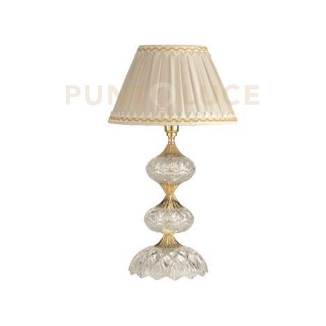 DALLAS LUMETTO ORO  E CRISTALLO 1 LUCE ATTACCO E14 H.34CM