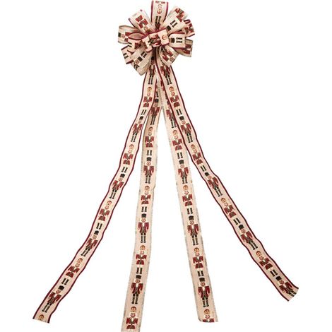 Dekorative Schleife für den Weihnachtsbaum, Nussknacker-Anhänger, groß, 130 cm
