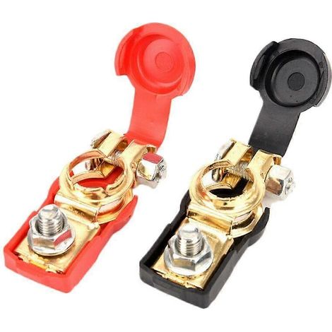 Pinces de connexion de bornes de batterie à dégagement rapide pour voiture, caravane et camion, capuchon en cuivre, clips pour voiture (1/5)