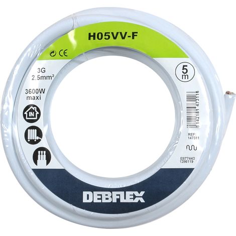 DEBFLEX - BOBINOT HO5VV-F 3G2,5 MM² 5M BLANC - 147311