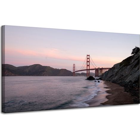 Leinwanddruck „Golden Gate Architektur“, 120 x 60 cm