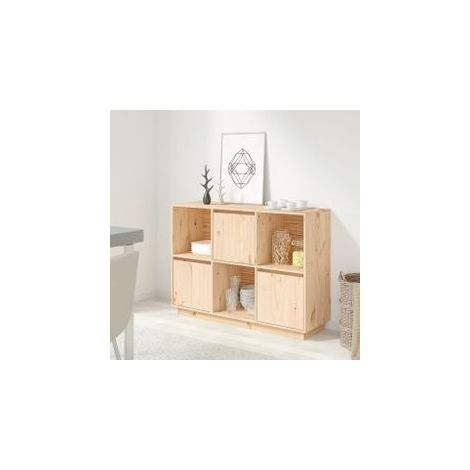 Buffet 110,5x35x80 Bois massif de pin (1/5)