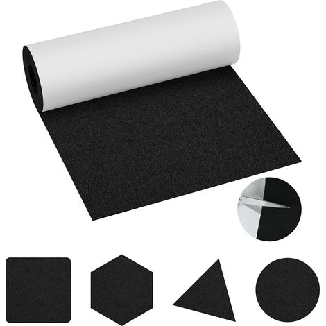 Wolketon Filz selbstklebend 50x150cm, Filzgleiter selbstklebend, Möbelgleiter Klebefilz Möbel, Kratzschutz Schwarz