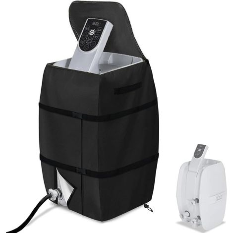 Couvercle de chauffage à spa, couvercle de pompe de chauffage à bain à remous noir, couvercle de baignoire à remous imperméable, couvercle de pompe de chauffage à spa portable, canopée de baignoire
