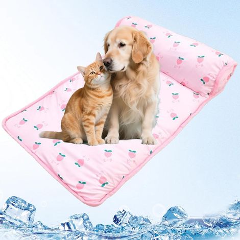 Tappetino rinfrescante per cani e gatti, cuscino rinfrescante per animali domestici (rosa, 80 x 60 cm) (1/3)