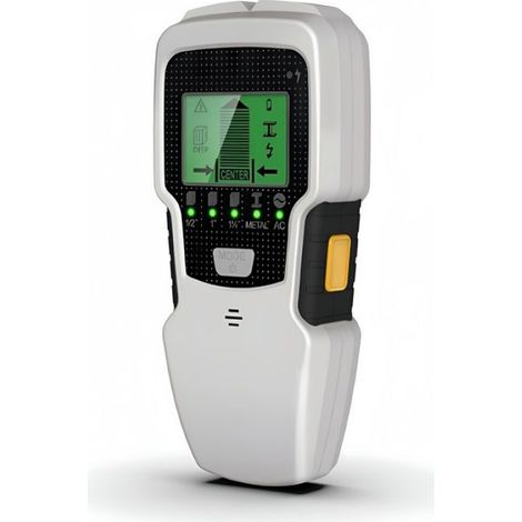 Détecteur de profondeur, écran LCD, localisation précise, adapté à la détection de métaux, de bois et de courants électriques, gri (1/5)