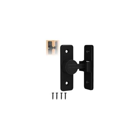 Cerradura corredera para puertas interiores, con gancho de 90°, apta para puertas elevadizas, color negro. - Crezuo