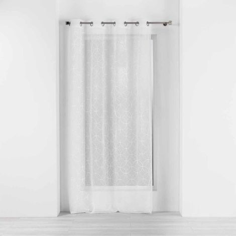 Rideau Voilage à Œillets "Olympia" 140x240cm Blanc (1/5)