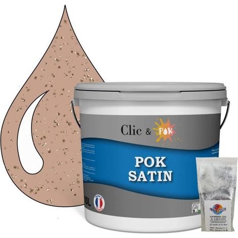 Peinture Effet Pailleté pour Murs & Plafonds - POK PAILLETTE - 10L - Potterie Claire (1/4)