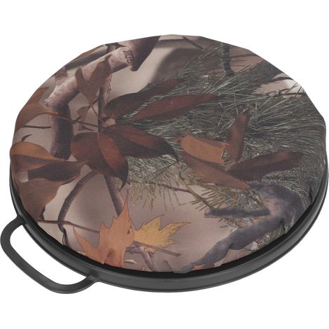 Coussin de siège seau rond portable de 5 gallons pour la pêche en extérieur, camouflage feuille (1/5)