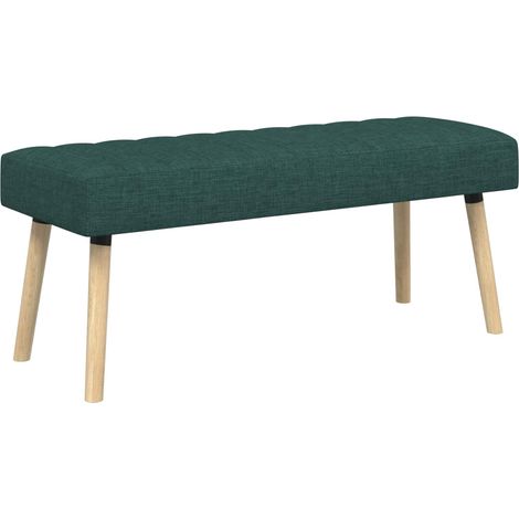 Channel-Tufted Bench Dark Green 110 x 40 x 46 cm Fabric vidaXL (1/5)