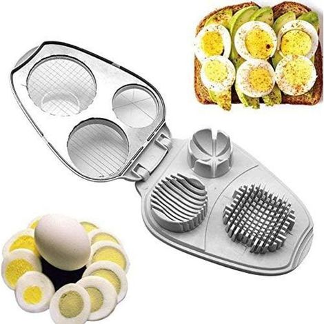 3-en-1 Coupe-œufs et champignons – Découpes nettes et précises Accessoire de cuisine pour trancher les œufs. (1/5)