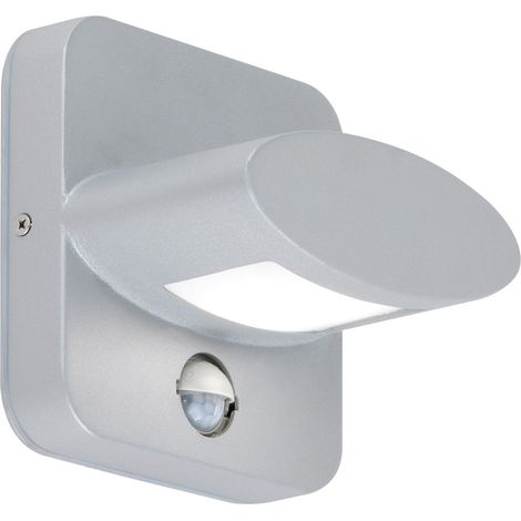 LED Wand Lampe ALU Spot Garten Bewegungsmelder Terrassen DOWN Leuchte silber WOFI 4009.01.50.7000