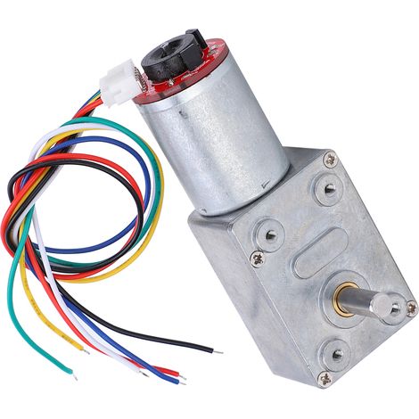 Getriebemotor mit Schneckengetriebe, Drehzahlminderer, hohes Torsionsmoment, mit Encoder, Bürsten-Gleichstrommotoren, DC12V, JGY371400RPM (1/5)