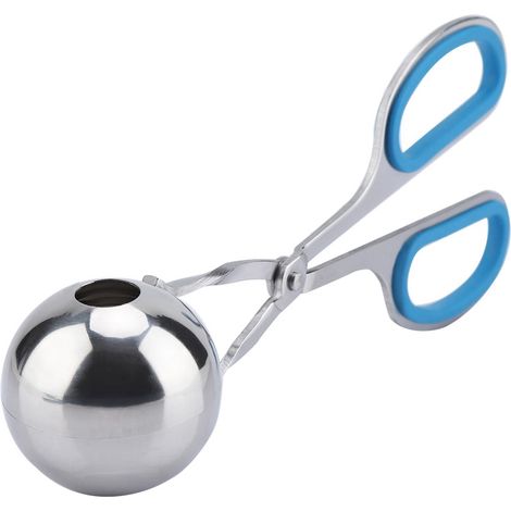 Moule à boulettes de viande et riz en acier inoxydable 304, antiadhésif, pince de cuisine bleue, outil de façonnage pratique (1/5)