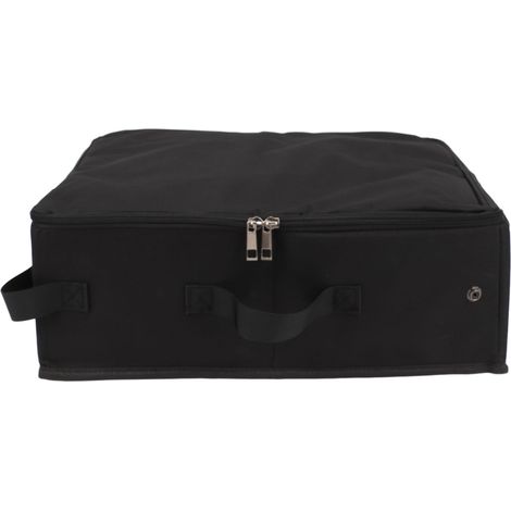 Sac à litière portable en tissu pliable, étanche et résistant à l'eau, idéal pour les voyages en extérieur (noir). (1/5)