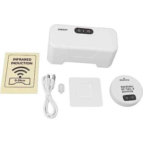 Kit de Chasse d'eau Automatique sans avec Capteur de 20 Cm, Convient à la Plupart des Toilettes, Chasse d'eau Automatique pour Usage Domestique et Public (1/5)