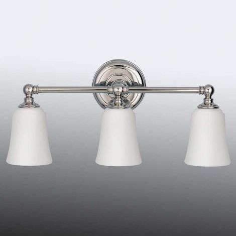 [GEBRAUCHT] B-Ware FEISS Badezimmer-Wandleuchte Badlampe Huguenot Lake chrom weiß 3-flammig G9 243 (1/2)