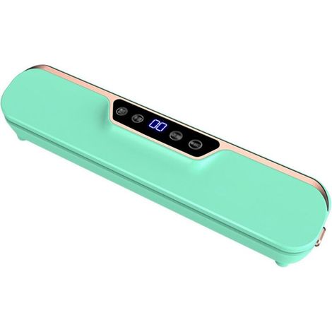 Machine d'emballage sous vide 4 en 1, 62 capsules, compacte, pour aliments secs ou humides, 10 sachets plastiques - vert
