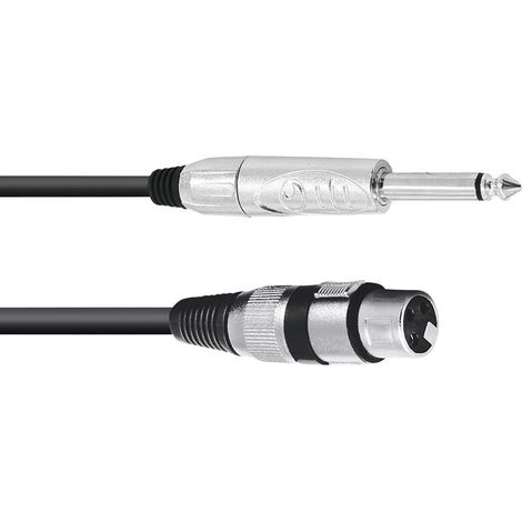 Omnitronic 30225170 XLR Cavo adattatore [1x Presa XLR 3 poli - 1x Spina jack da 6.3 mm (mono)] 5.00 m Nero (1/4)