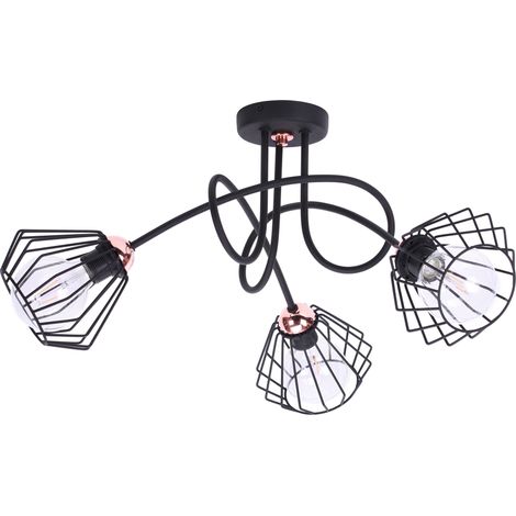 Suspension LED originale en cuivre pour loft (1/5)