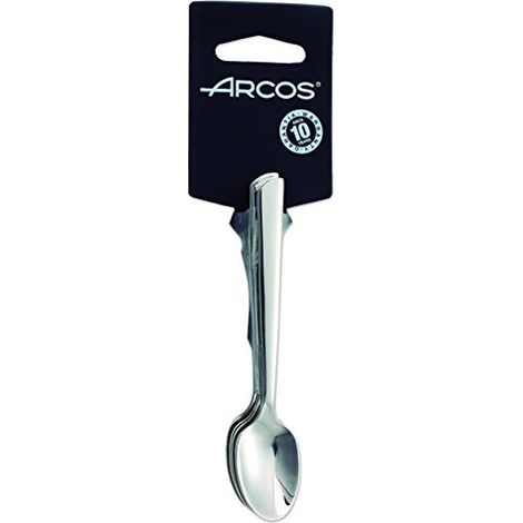 Arcos Serie Toscana, Cucchiaino Moka Set (6 cucchiaio), Monoblocco Unipezzo Acciaio Inossidabile 18/10 e 115 mm, Colore Argento (1/3)