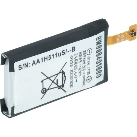 vhbw Akku Ersatz für Samsung EB-BR360ABE, GH43-04611B für Smartwatch Uhr Fitnessarmband (200mAh, 3,85V, Li-Polymer)
