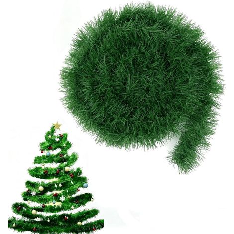 Weihnachtsgirlande 15m Grün Künstliche Deko-Girlande für Festivals