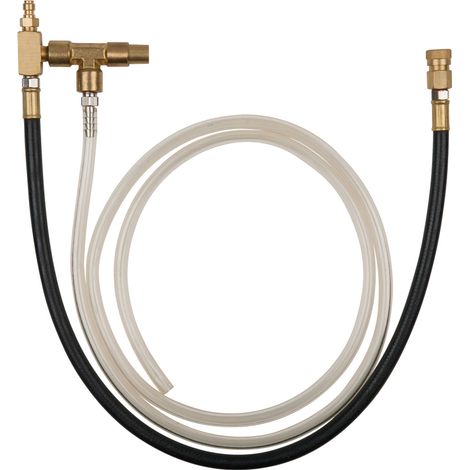 KS Tools Manometer-Anschlussschlauch mit 1/4 Schlauchanschluss mit Ventil für Bosch CSI und GM TBI Systeme (1/2)