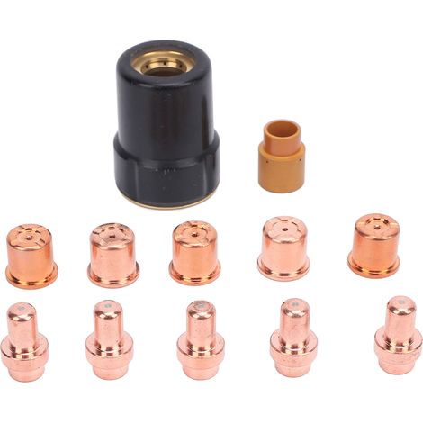 Kit di elettrodi per taglio al plasma, set da 12 pezzi, punte per elettrodi, cappuccio di protezione ad anello vorticoso per Eastwood Versa-Cut 40 CB50. (1/5)