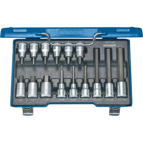 Gedore Steckschlüssel-Bit-Einsatz-Set 1/2" (12.5 mm) 15teilig 6129360 (1/6)
