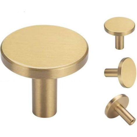 Set mit 4 Wandhaken aus gebürstetem Messing, 32 mm x 22 mm, goldene Handtuchhaken für Badezimmer, Garderobenhaken, Handtuchhalter (1/4)