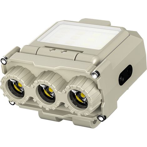 (Blanc cassé) Capteur de luminosité triple cœur, chargement USB, lampe LED avec capuchon à clip (1/5)