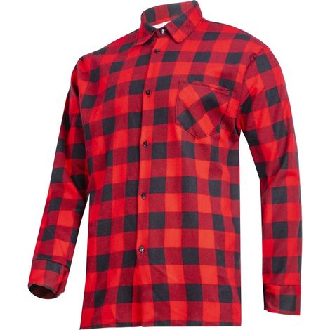 Chemise en flanelle à carreaux rouges XL Lahti Pro 1 pièce. (1/2)