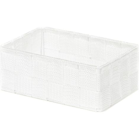 Panier de rangement Stan M gris - COMPACTOR - 12 x 18 x H.7 CM - Blanc