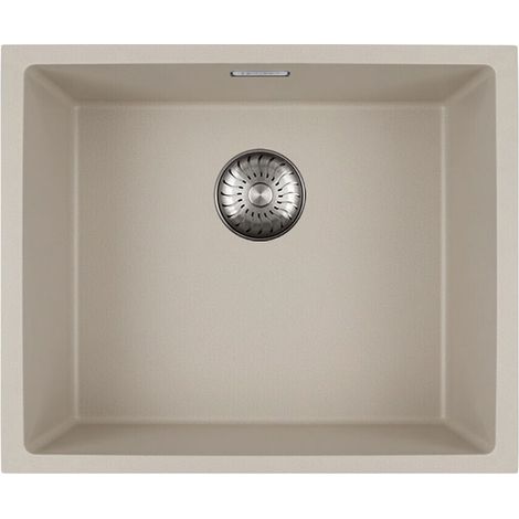 CARESSI Einbaubecken CAGRPP50BI-FL flächenbündig einbaubar Granit Color Line Bisque (1/2)