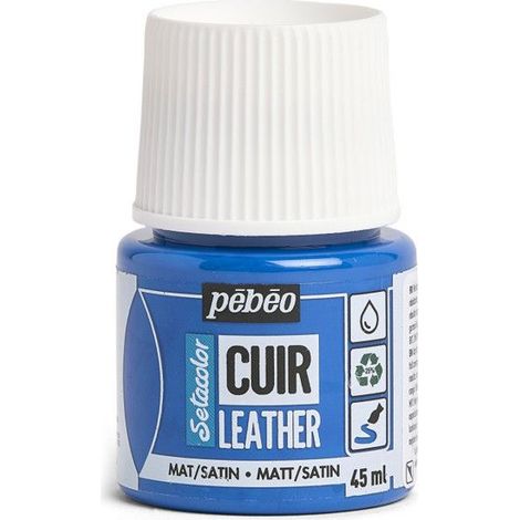 Peinture cuir - Setacolor - Bleu Océan - 45 ml - Acrylique - Mixte