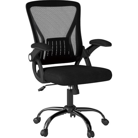 ralex-chair Chaise de Bureau Ergonomique, Chaise de Fauteuil avec accoudoirs réglables, Chaise pivotante avec Soutien Lombaire, Chaises de Bureau en Maille Noir (1/5)