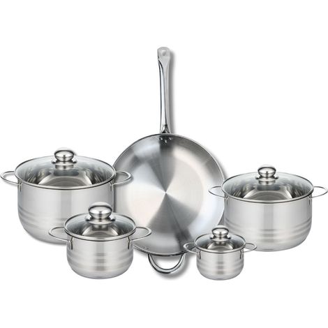 Ensemble de 1 Poêle de cuisson 32 cm et 4 faitouts 12, 16, 20 et 24 cm Elo Profi Brillant (1/5)