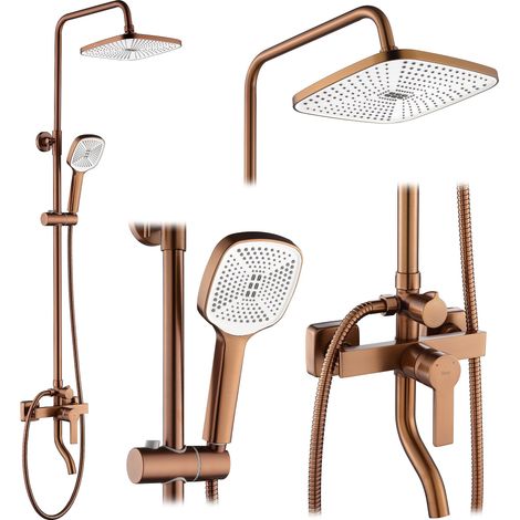 SET DOCCIA REA 20 BRUSH COPPER