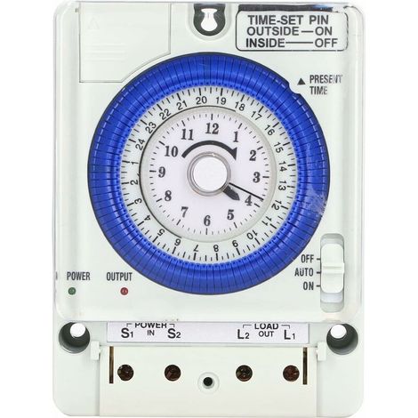 Interrupteur horaire Programmable, Mécanique Minuterie ，24 Heures Relais De Commutation De Temps De Montage sur Rail Din Standard Programmable ，TB35N (1/3)