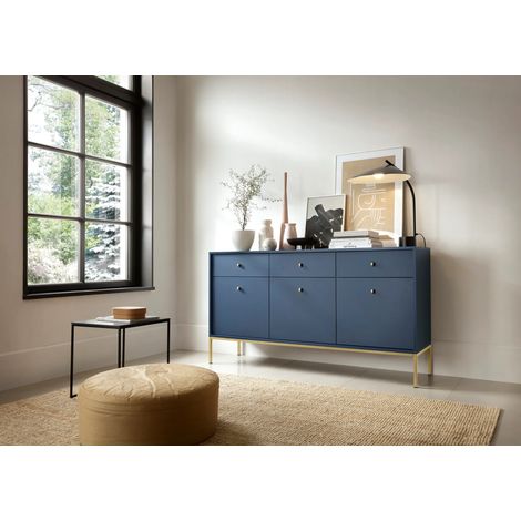 AX LIVING Kommode mit Schubladen Domiti MKS154 154 cm Dunkelblau