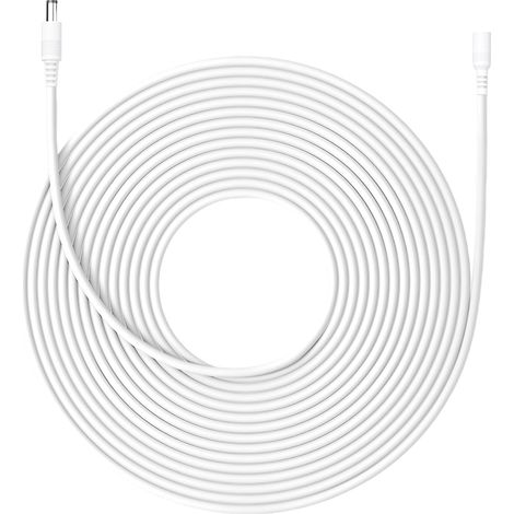 10m 1pièces Câble de Prolongation DC,5,5mm x 2,1mm Femelle versmâle,pour Bandes LED,caméra de sécurité DVR,routeur,adaptateurs d'alimentation 5V/6V/9V/12V/24V et Plus. (1/5)