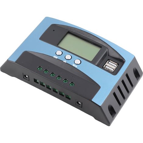 Régulateur solaire MPPT 50A 12V 24V écran LCD protection surcharge court-circuit pour panneau photovoltaïque batterie charge 3 étapes aluminium (1/5)