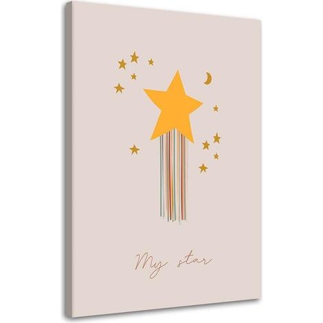 Tableau sur toile Étoiles pour chambre d'enfant 40x60 (1/5)