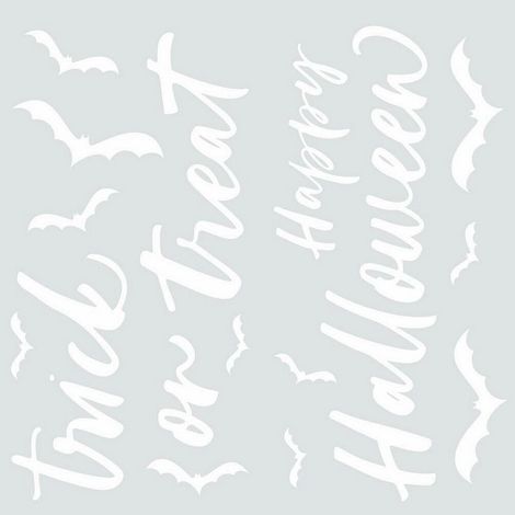 Sticker Mural géant Happy Halloween Phosphorescent -Un bonbon ou un sort- (1/5)