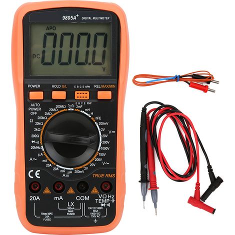 9805A Multimètre Numérique Testeur de Température Résistance Capacitance Détecteur Électrique (1/5)