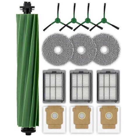 BARKBUSTERS Pièces de rechange pour aspirateur robot iRobot Roomba Plus 505 Combo/Plus 405 Combo : brosse rotative, sacs à poussière, lingettes de nettoyage. (1/5)